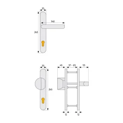 Schmalrahmengarnitur SRG 92 Watt einseitig^Abus Sale