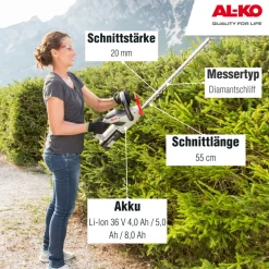 AL-KO Akku-Heckenschere 36 V HT 4055