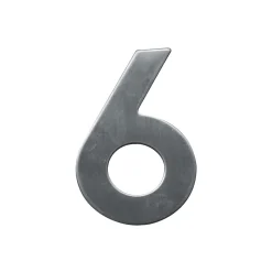 Edelstahl-Hausnummer 6 satiniert*Alpertec Outlet