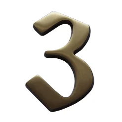 Hausnummer 3 brüniert^Alpertec