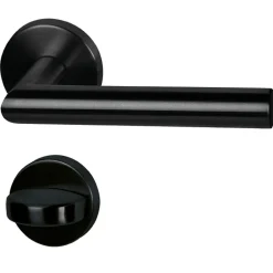 Rosettengarnitur Fair I für WC-Türen Durchmesser 52 mm schwarz*Alpertec Online