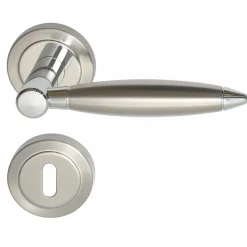 Alpertec Rosettengarnitur Lenny-R Chrom poliert /Edelstahl satiniert BB