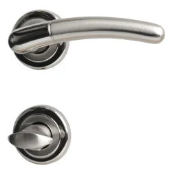 Alpertec Rosettengarnitur Betty-R Messing Chrom poliert/satiniert WC