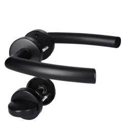 Alpertec Rosettengarnitur Fair II für WC-Türen Durchmesser 52 mm schwarz