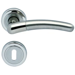 Rosettengarnitur Betty-R Messing Chrom poliert/satiniert BB*Alpertec Discount