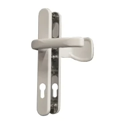 Alpertec Schmalrahmengarnitur Oval 8/92 mm Knopf/Dr weiß