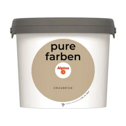 Alpina Innenfarbe pure farben 2,5 L Graubeige matt
