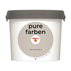 Innenfarbe pure farben 2,5 L Wolkengrau matt^Alpina New