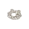 Alu Adventskranz silber für 4 Kerzen 30 x 30 x 9 cm