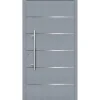 Aluminium Sicherheits-Haustür Livorno Exklusiv 75 mm grau 100 x 210 cm Anschlag links inkl Griffset* Hot