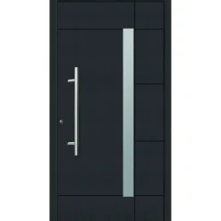 Aluminium Sicherheits-Haustür Vicenza Superior 60 mm anthrazit 110 x 210 cm Anschlag links inkl Griffset*