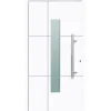Aluminium Sicherheits-Haustür Parma Exklusiv 75 mm weiß 100 x 210 cm Anschlag rechts inkl Griffset