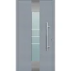 Aluminium Sicherheits-Haustür Catania Exklusiv 75 mm grau 100 x 210 cm Anschlag links inkl Griffset* Hot