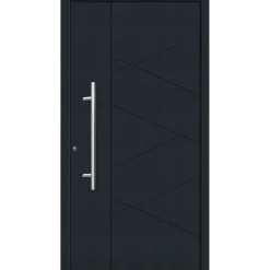 Aluminium Sicherheits-Haustür Foggia Superior 60 mm anthrazit 100 x 210 cm Anschlag links inkl Griffset
