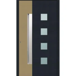 Aluminium Sicherheits-Haustür Genua Exklusiv 75 mm anthrazit-beige 100 x 210 cm Anschlag links inkl Griffleiste* Online