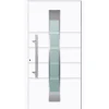 Aluminium Sicherheits-Haustür Turin Superior 60 mm weiß 110 x 210 cm Anschlag links inkl Griffset