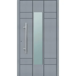 Aluminium Sicherheits-Haustür Como Superior grau 100 x 210 x 6 cm links