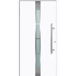 Aluminium Sicherheits-Haustür Ferrara Superior 60 mm weiß 110 x 210 cm Anschlag rechts inkl Griffset* Best