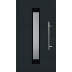 Aluminium Sicherheits-Haustür Salerno Exklusiv 75 mm anthrazit 100 x 210 cm Anschlag rechts inkl Griffset^ Online