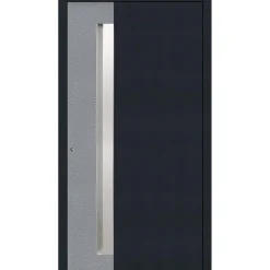 Aluminium Sicherheits-Haustür Bologna Exklusiv 75 mm anthrazit-grau 100 x 210 cm Anschlag links inkl Griffleiste