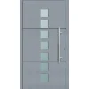 Aluminium Sicherheits-Haustür Tarent Superior 60 mm grau 110 x 210 cm Anschlag links inkl Griffset