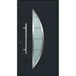 Aluminium Sicherheits-Haustür Sassari Superior 60 mm anthrazit 110 x 210 cm Anschlag links inkl Griffset^ Best