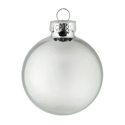 Ambientis Glaskugeln 6 cm silber weiß Mix