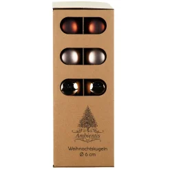Ambientis Glaskugeln 6 cm braun champagner Mix