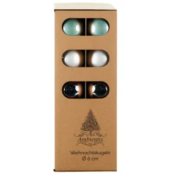 Ambientis Glaskugeln 6 cm salbei Mix