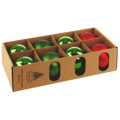 Glaskugeln 8 cm rot grün Mix*Ambientis New