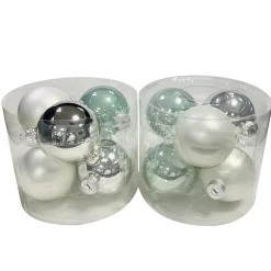 Ambientis Glaskugeln 8 cm salbei Mix 6er Box