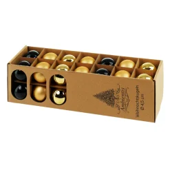 Ambientis Glaskugeln 4,5 cm schwarz gold Mix