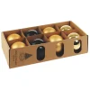 Ambientis Glaskugeln 8 cm schwarz gold Mix