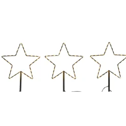 Ambientis LED-Gartenstecker Stern 3er Set