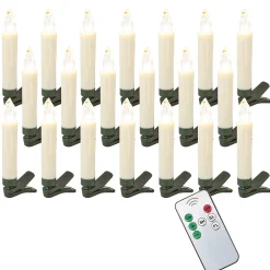 Weihnachtsbaumkerzen-Set kabellos 20er Timer Dimmfunktion^Ambientis Online