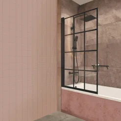 Badewannenaufsatz Jasmin schwarz 78 x 140 cm* New