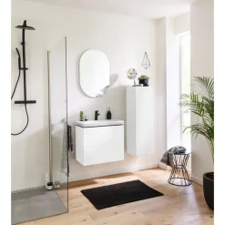 BADMOBIL Keramikwaschtisch CRAFT 64 x 5 x 37 cm ohne Überlauf weiß*