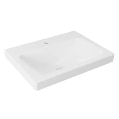 BADMOBIL Keramikwaschtisch CRAFT 49 x 5 x 37 cm ohne Überlauf weiß^ Hot