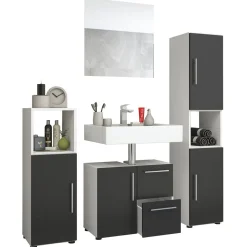 VCM Badset Flandu mit Spiegel weiß/schwarz