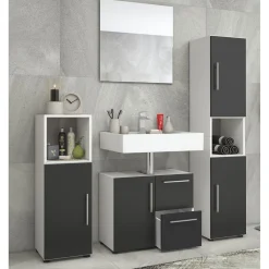 VCM Badset Flandu mit Spiegel weiß/schwarz