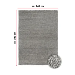 Teppich BB Brave grau 140 x 200 cm^Barbara Becker Hot