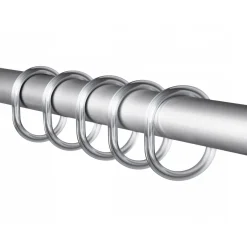 Basic Duschvorhangringe 12er Pack kristall