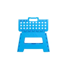 Basic Klapphocker 25 x 28 x 23 cm blau mit Tragegriff