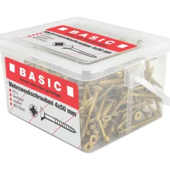 Mehrzweckschraube 4,0 x 50 mm 400 Stück im Eimer^Basic Discount