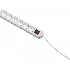 Basic Steckdosenleiste 6-fach weiß