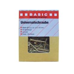 Universalschraube 4,0 x 35 mm 150 Stück^Basic Discount