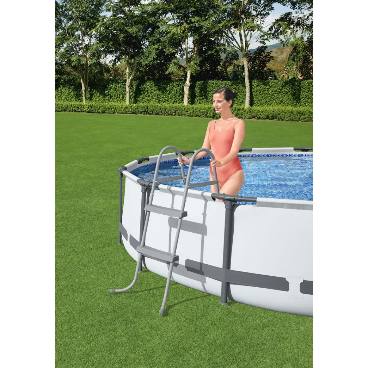 Poolleiter Flowclear 100 x 45 cm für 76 und 84 cm Höhe*Bestway Outlet