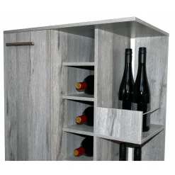 Weinregal mit feststellbaren Rollen grau marmoriert 37 x 60 x 82 cm^Better Home Clearance
