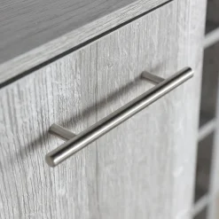 Weinregal mit feststellbaren Rollen grau marmoriert 37 x 60 x 82 cm^Better Home Clearance