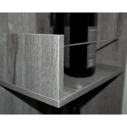 Weinregal mit feststellbaren Rollen grau marmoriert 37 x 60 x 82 cm^Better Home Clearance